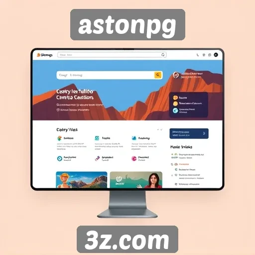 Exploração da interface do usuário do site Astonpg